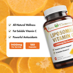 Détail des capsules de Vitamine C Liposomale Pure Organic Elements