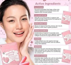 Détail des capsules de You Glow Babe 4 en 1 Glutathione