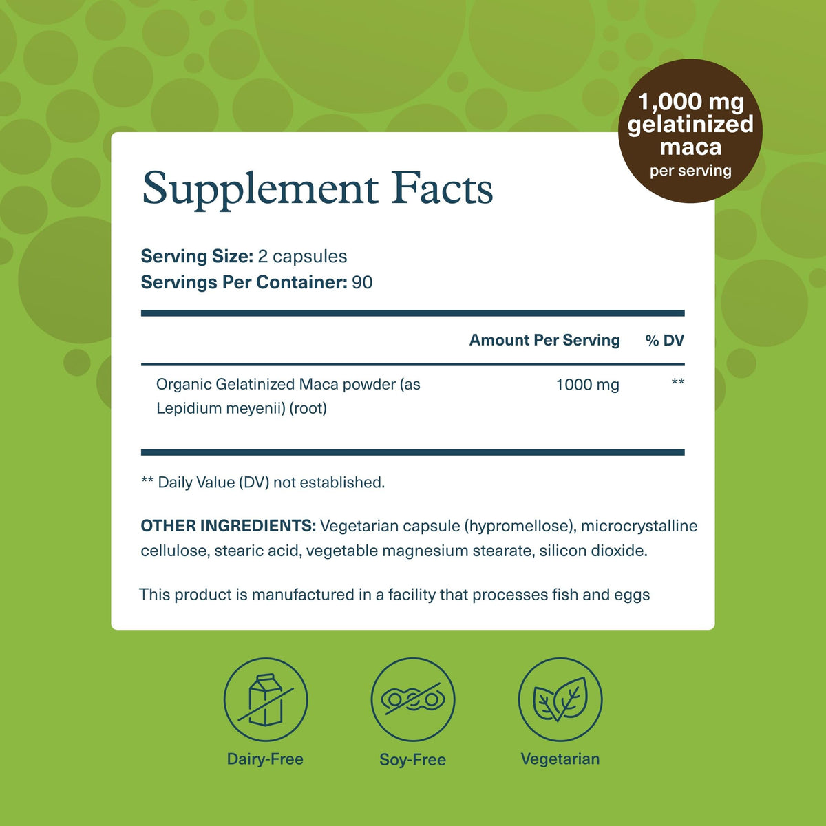 Détail des capsules de Youtheory Maca