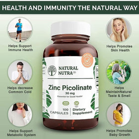 Détail des capsules de Zinc Picolinate Natural Nutra