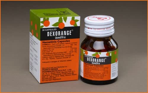 Détail des capsules Dexorange avec étiquette