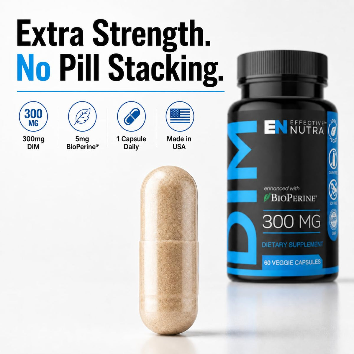 Détail des capsules Effective Nutra DIM 300 mg
