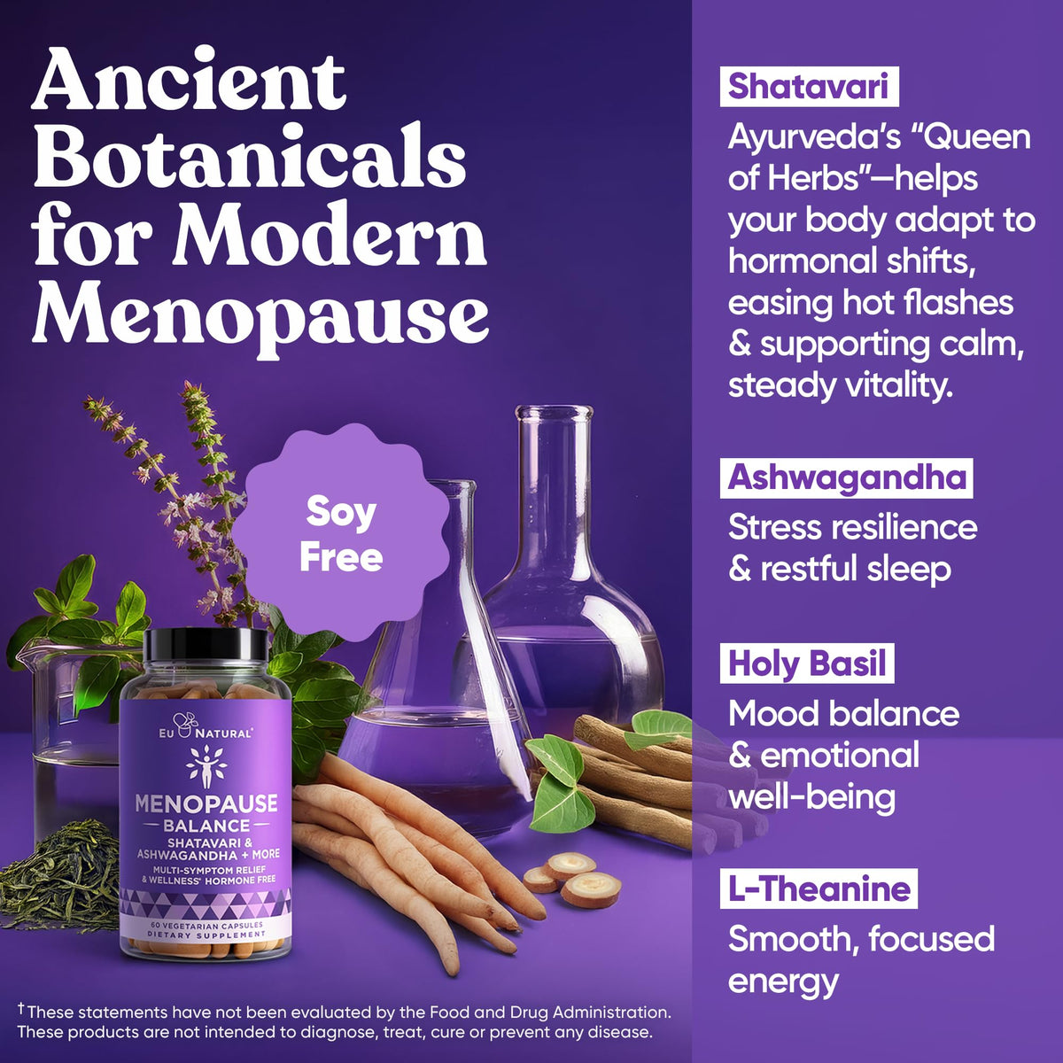 Détail des capsules Eu Natural Menopause dans le flacon