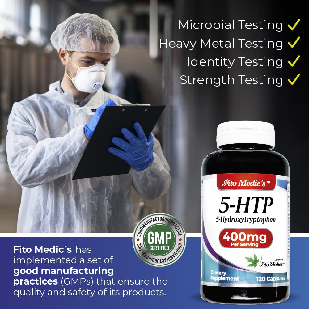 Détail des capsules FITO MEDIC'S 5-HTP 400 mg