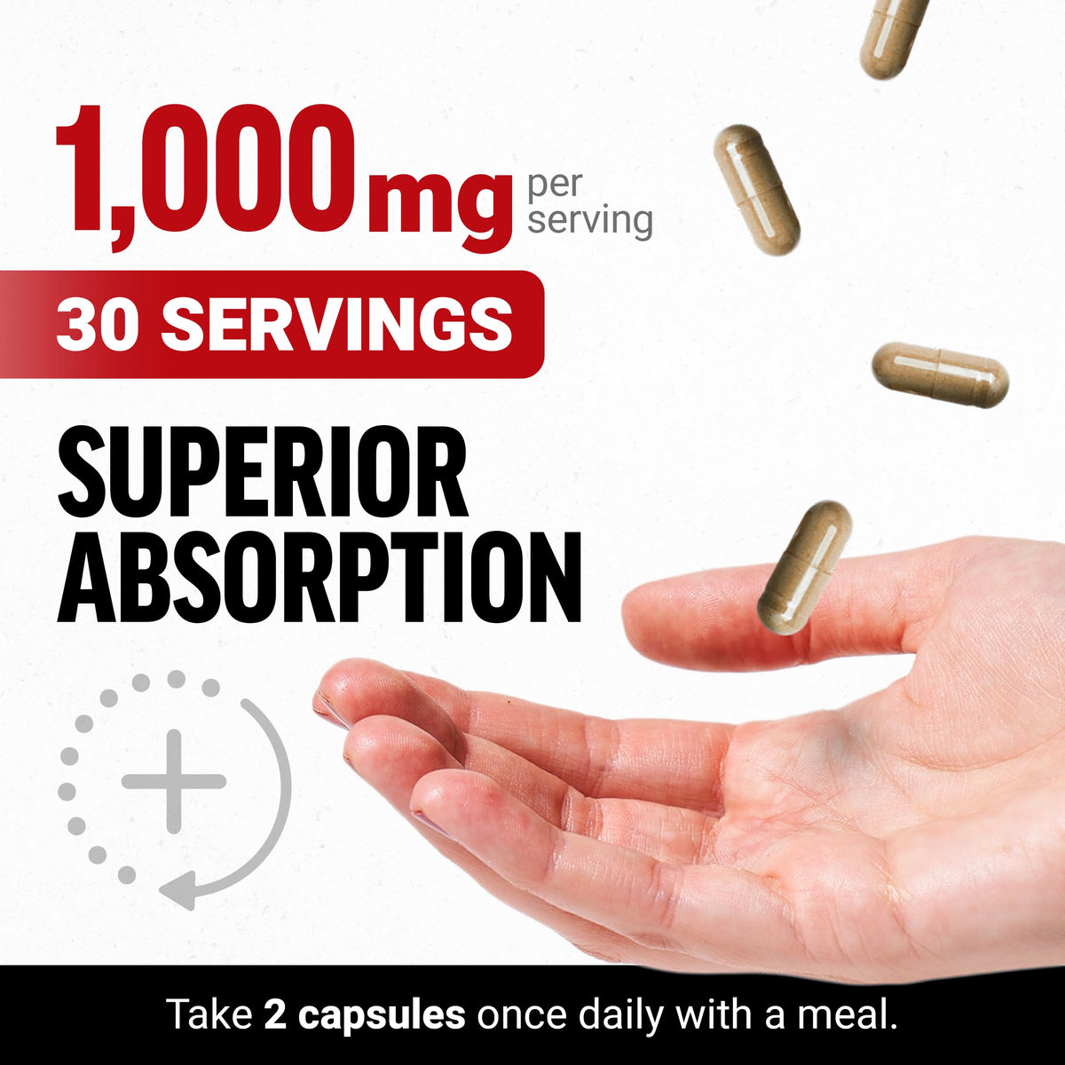 Détail des capsules Force Factor Maca Noire 1000mg