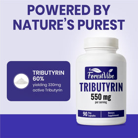 Détail des capsules ForestVibe Tributyrin, taille et couleur