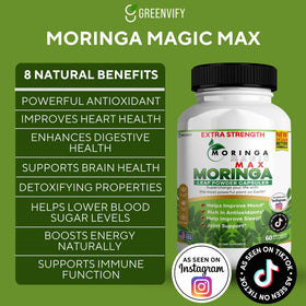 Détail des capsules GREENVIFY Moringa Magic Max 800mg