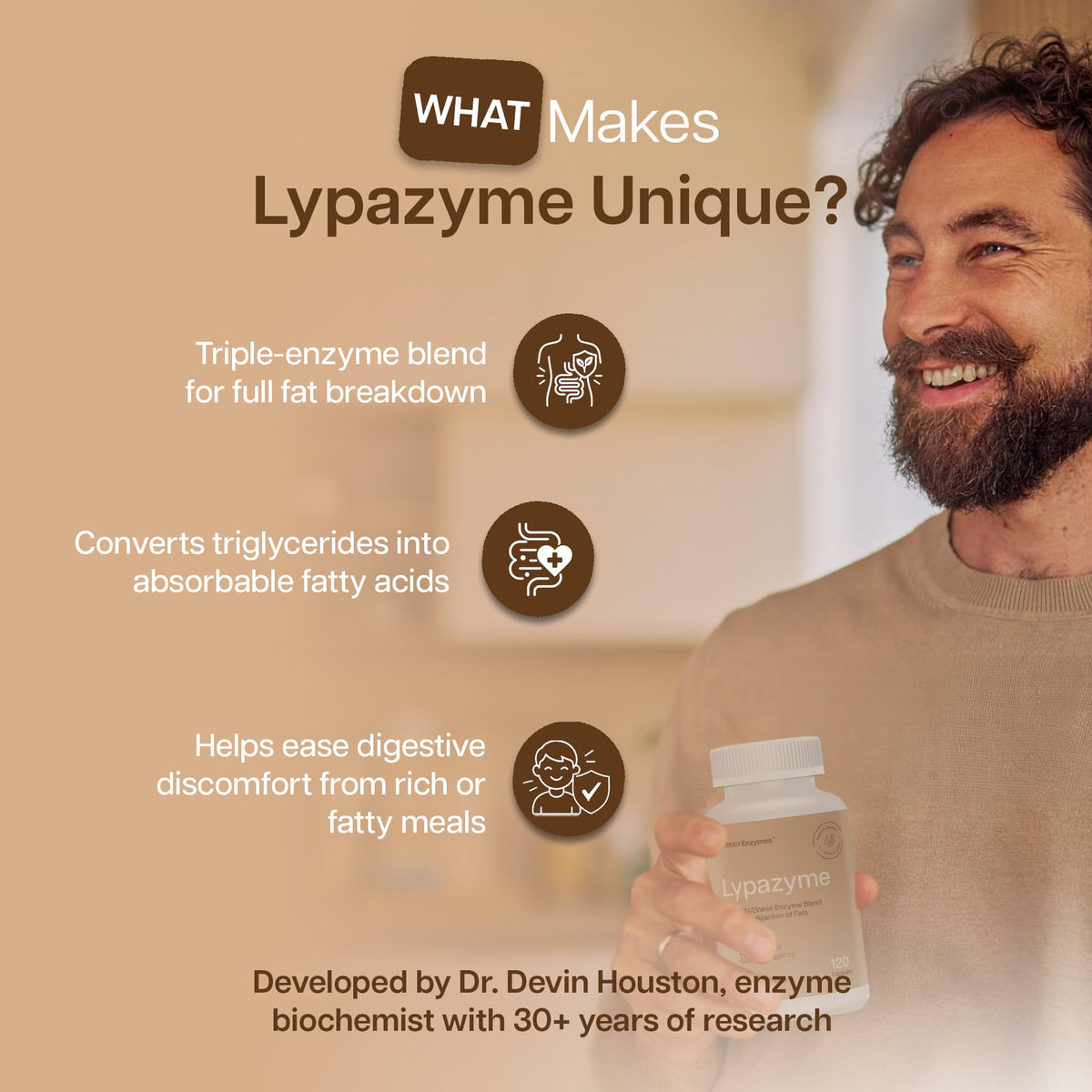 Détail des capsules Houston Enzymes Lypazyme