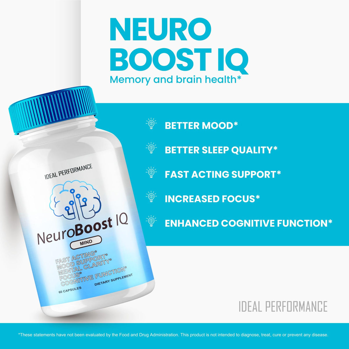 Détail des capsules IDEAL PERFORMANCE Neuro support IQ