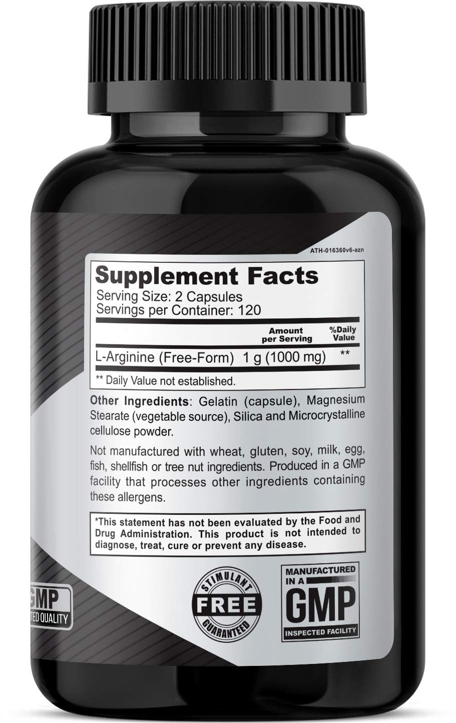 Détail des capsules L-Arginine d'Athlet