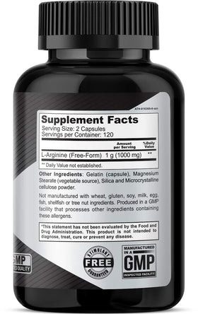 Détail des capsules L-Arginine d'Athlet