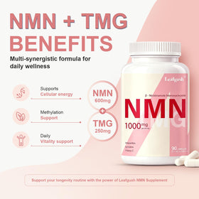 Détail des capsules Leafgush NMN 1000mg