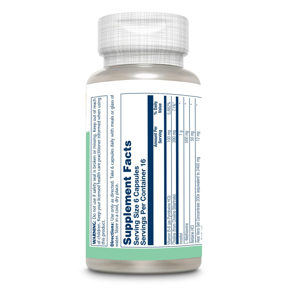 Détail des capsules Lipotropic 1000 Plus de SOLARAY