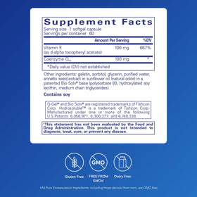 Détail des capsules molles de Pure Encapsulations Q-Gel 100