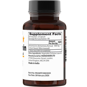 Détail des capsules MONOHERB Artemisinin 500 mg taille #0