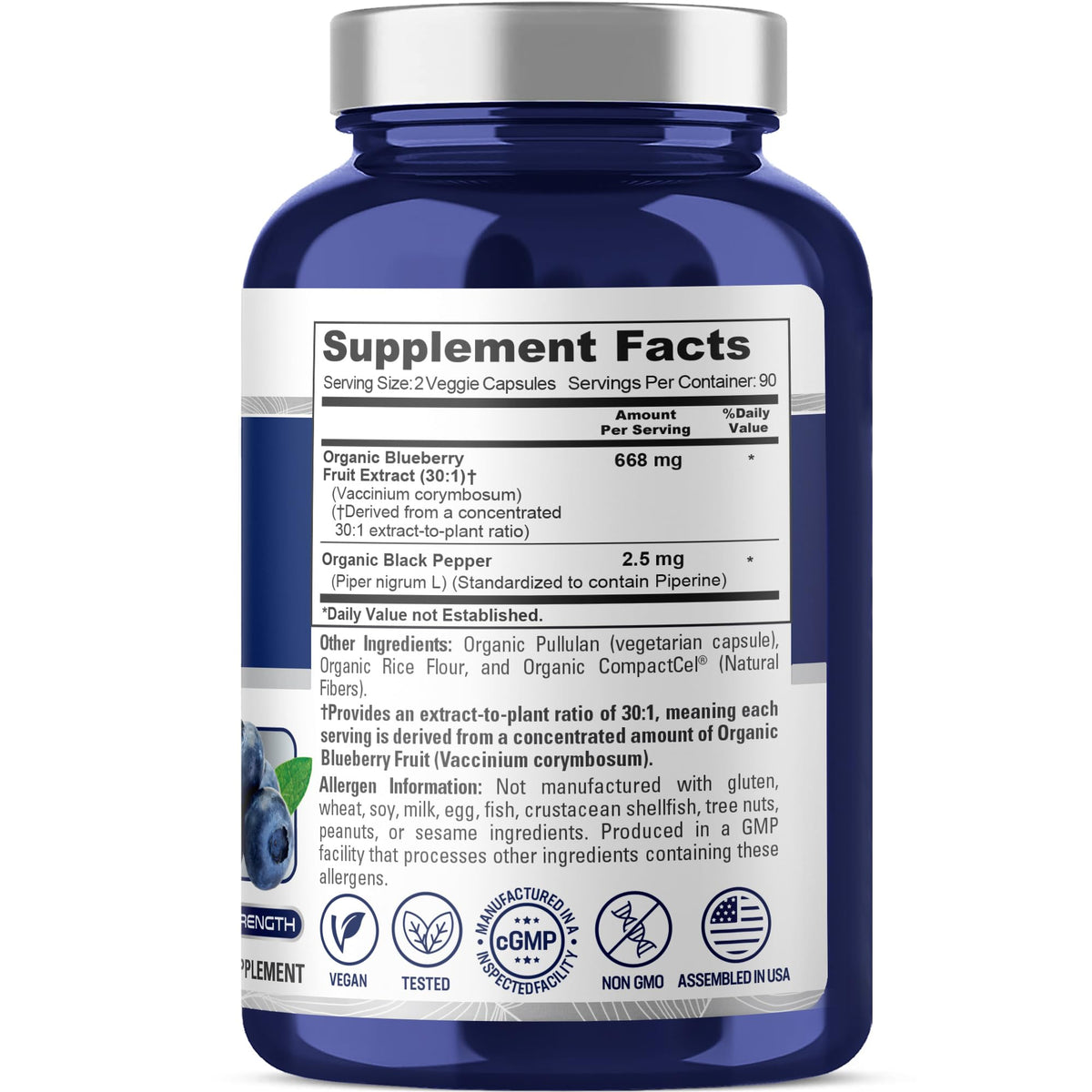 Détail des capsules NusaPure myrtille bio