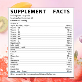Détail des capsules NYO3 Multivitamine Femme