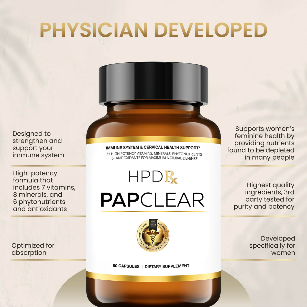 Détail des capsules PAPCLEAR HPD Rx