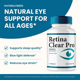Détail des capsules Retina Clear dans un verre