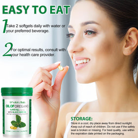 Détail des capsules softgel d'huile d'origan bio O NATURE. ZIRAN
