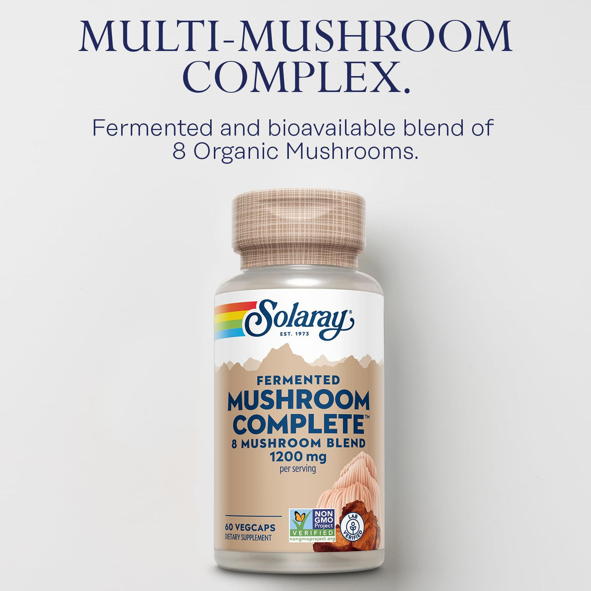 Détail des capsules SOLARAY de Champignons Fermentés