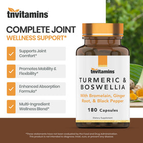 Détail des capsules tnvitamins Complexe Curcuma et Boswellia