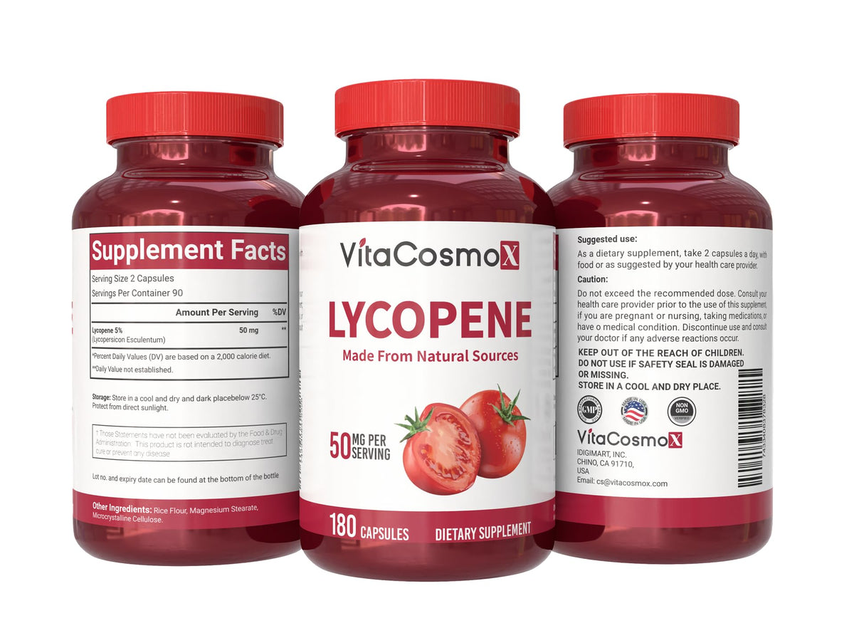 Détail des capsules vegan de lycopène VitaCosmoX