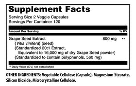 Détail des capsules végétales d'extrait de pépin de raisin Amazing Nutrition