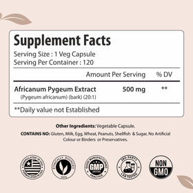 Détail des capsules végétales de ForestVibe Pygeum 500mg
