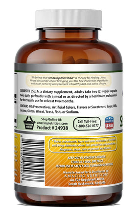 Détail des capsules végétales de millepertuis Amazing Nutrition