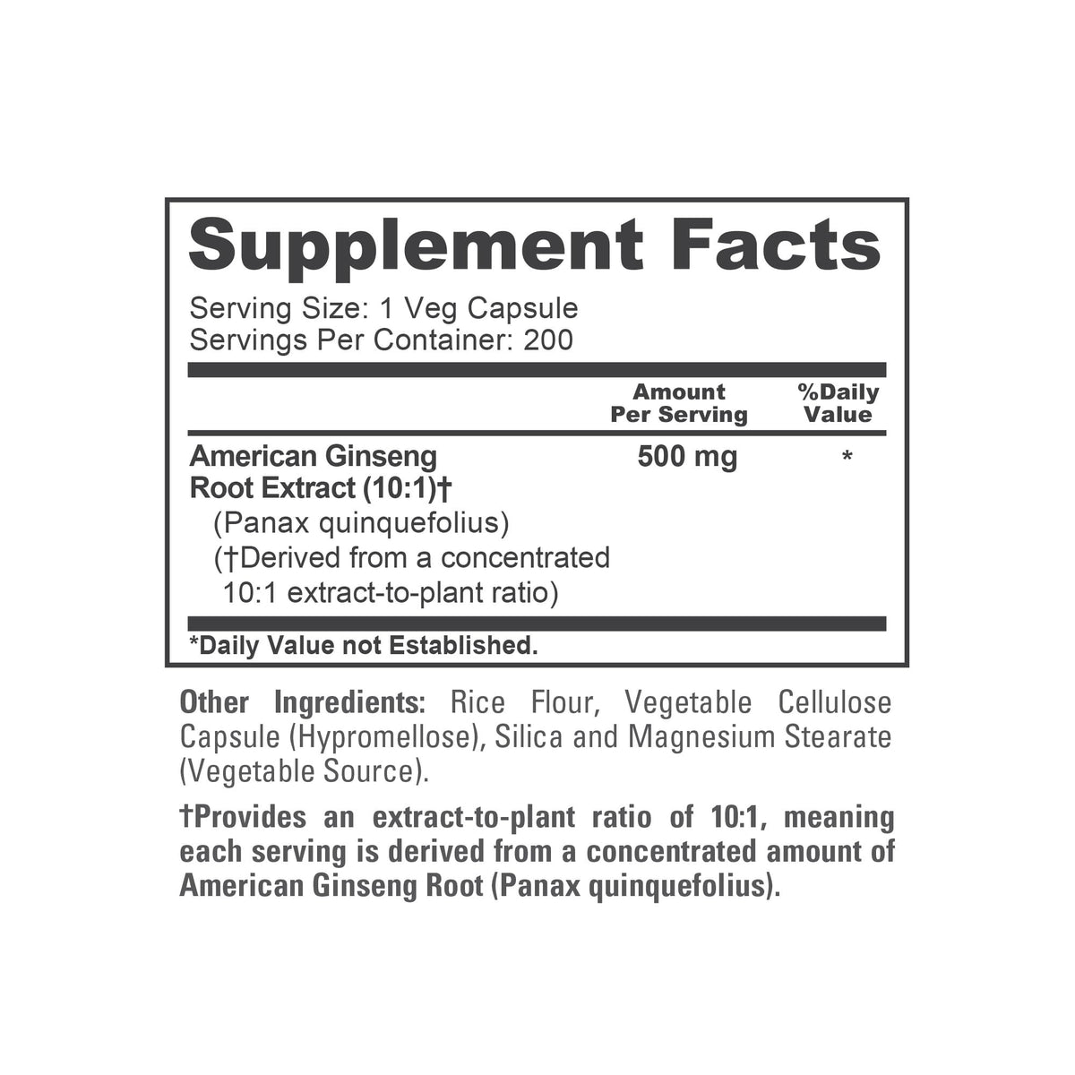 Détail des capsules végétales de NusaPure Ginseng Américain