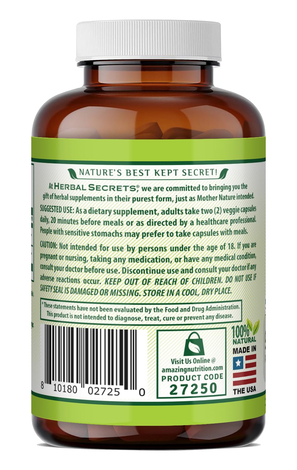 Détail des capsules végétales de Quercétine 800mg avec Bromélaïne 165mg