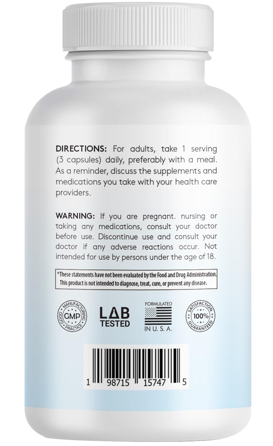 Détail des capsules végétales Infusions International SAM-e 1200mg