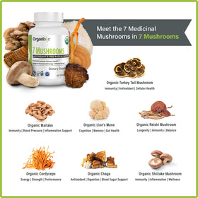 Détail des capsules végétales Organixx 7 champignons