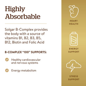 Détail des capsules végétales Solgar B-Complex 50
