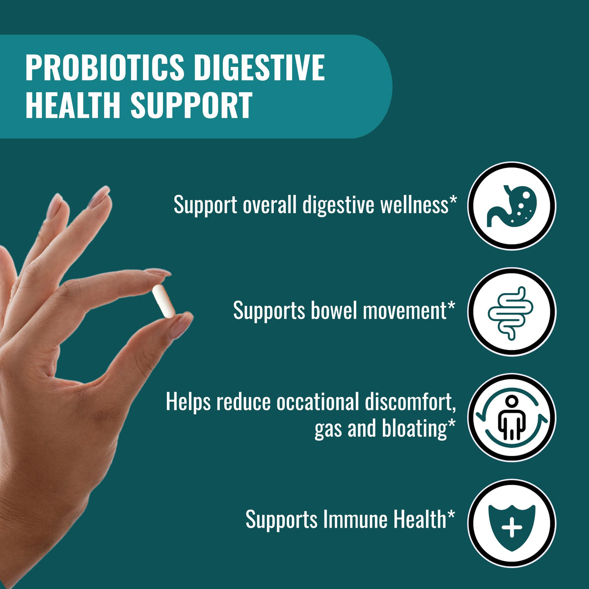 Détail des capsules végétales UpNourish Probiotiques