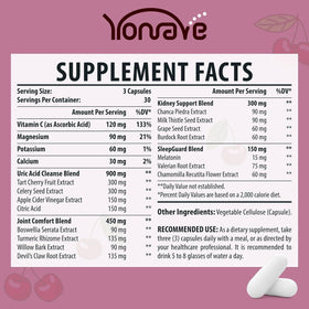 Détail des capsules végétales Yonrave Uric Acid