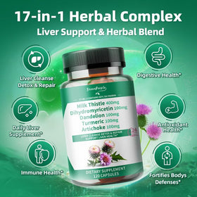 Détail des capsules végétaliennes GREENPEOPLE Lymph-Liver Cleanse