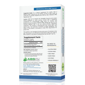 Détail des capsules végétariennes de Metatrol PRO d'American BioSciences