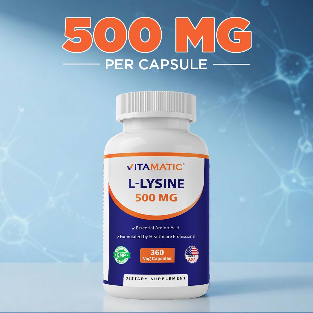 Détail des capsules végétariennes de Vitamatic L-Lysine