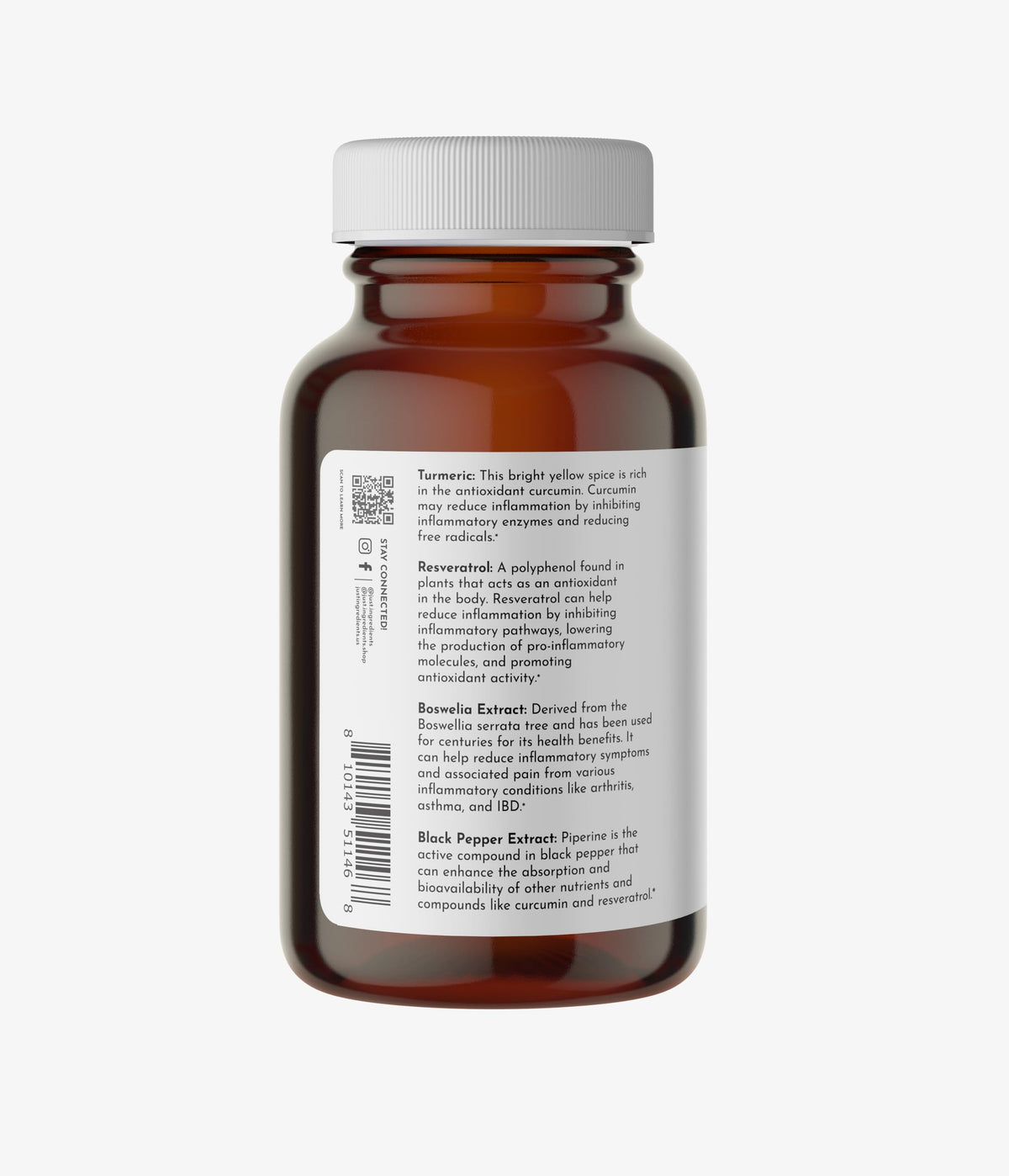 Détail des capsules végétariennes du complexe de curcuma