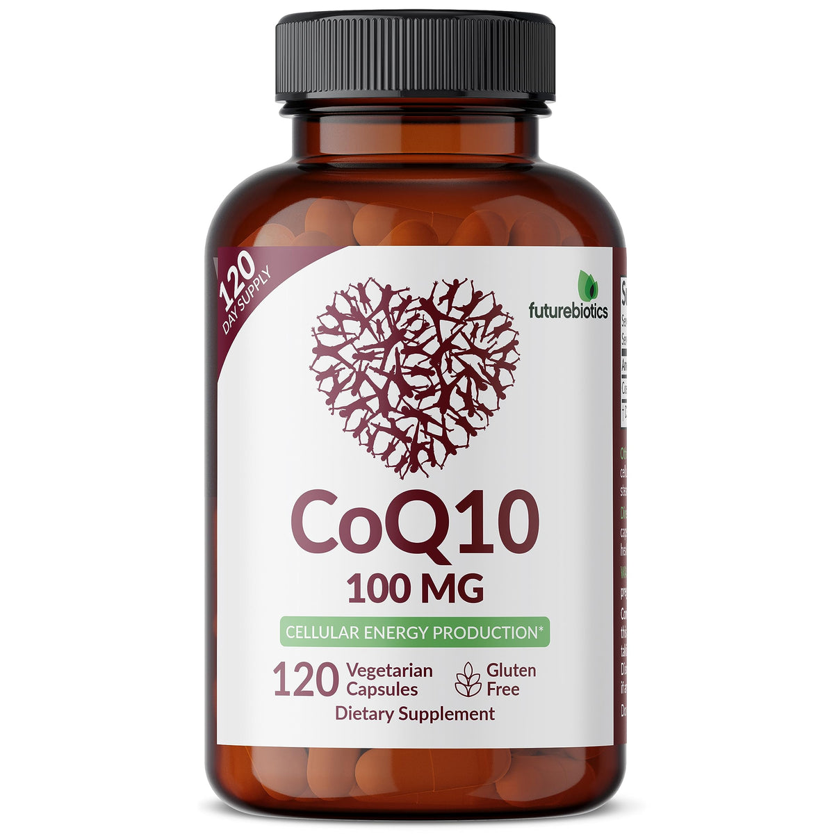 Détail des capsules végétariennes Futurebiotics CoQ10
