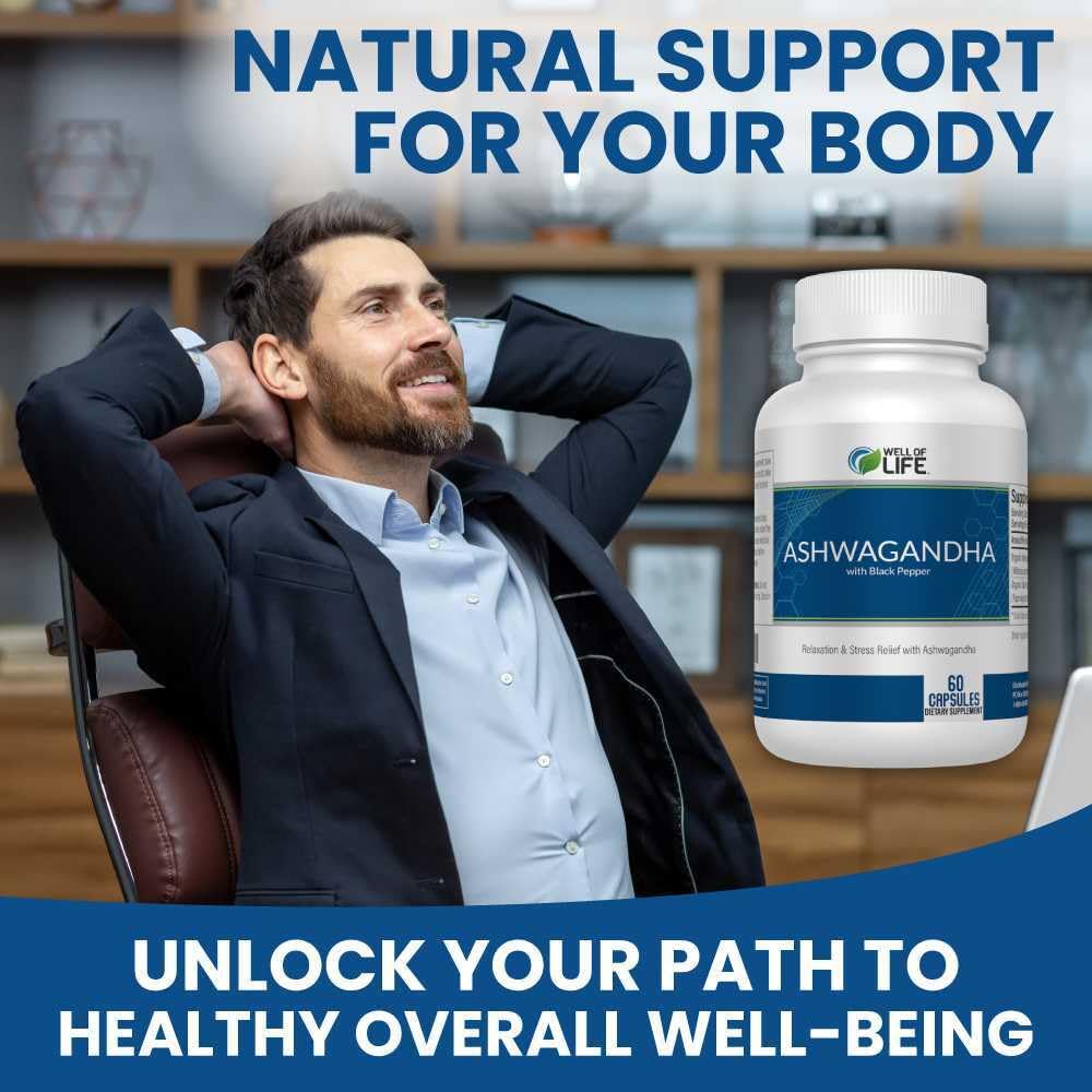 Détail des capsules Well of Life Ashwagandha 650mg