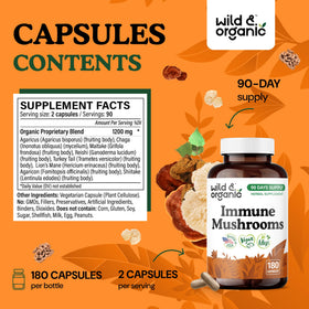 Détail des capsules Wild & Organic montrant la gélule en cellulose végétale