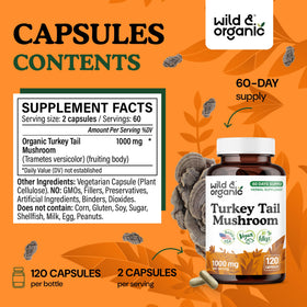Détail des capsules Wild & Organic Turkey Tail