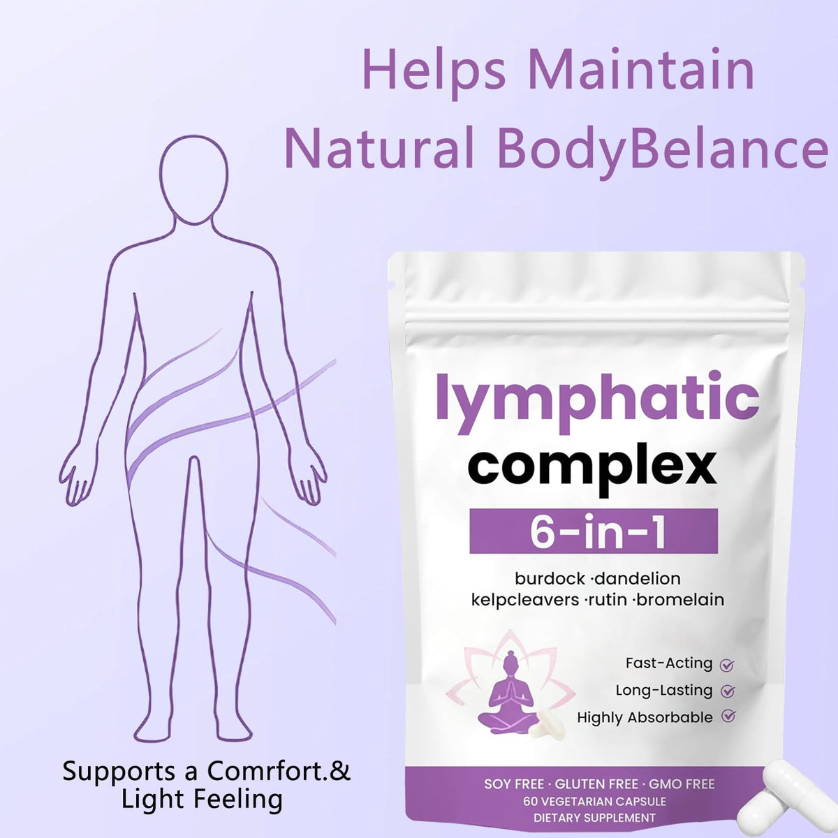 Détail des capsules xsaucy Complexe Lymphatique
