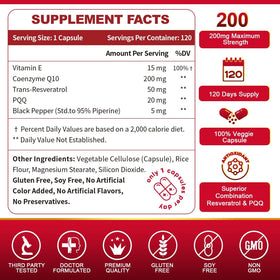 Détail des capsules ZEBORA CoQ10 200mg sur une surface