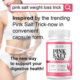 Détail des capsules ZELSO Pink Salt Trick sur fond blanc