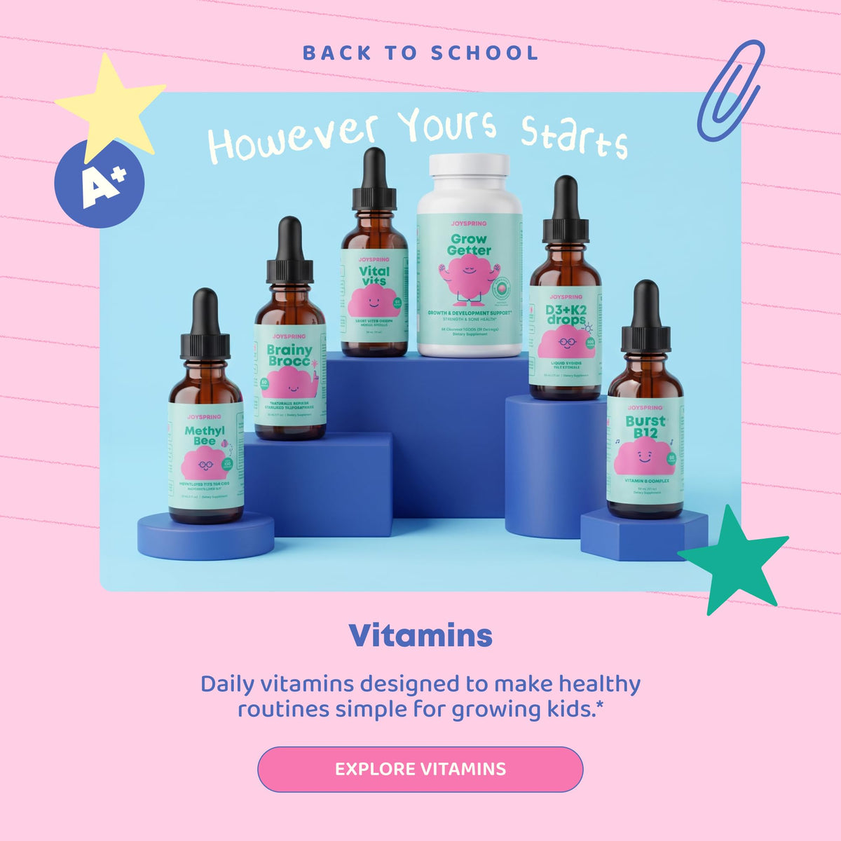 Détail des chewables JoySpring avec texture et couleur