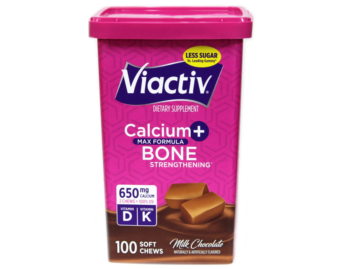 Détail des chews Viactiv au chocolat au lait